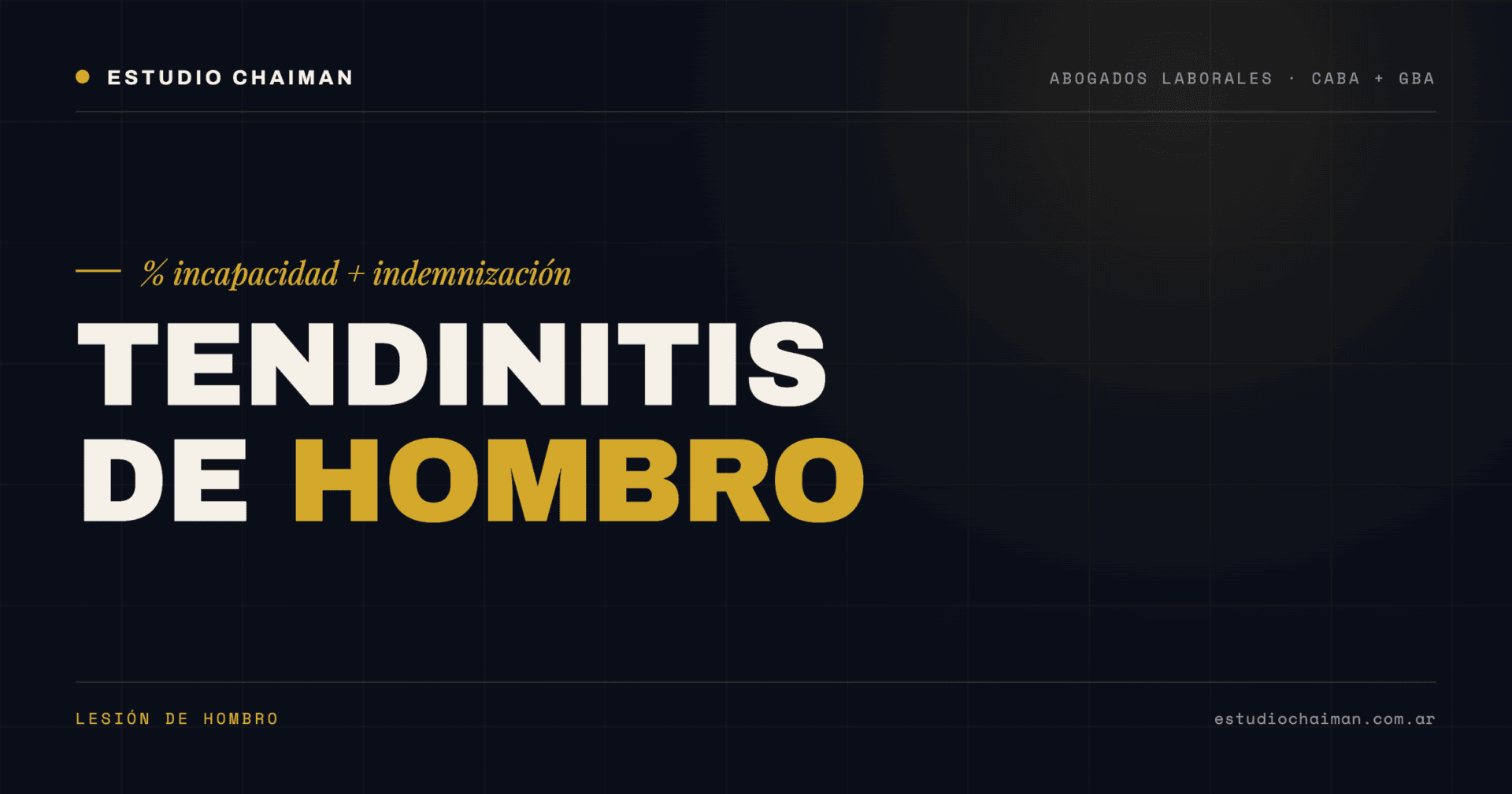 Tendinitis de Hombro y ART 2026: indemnización y % incapacidad